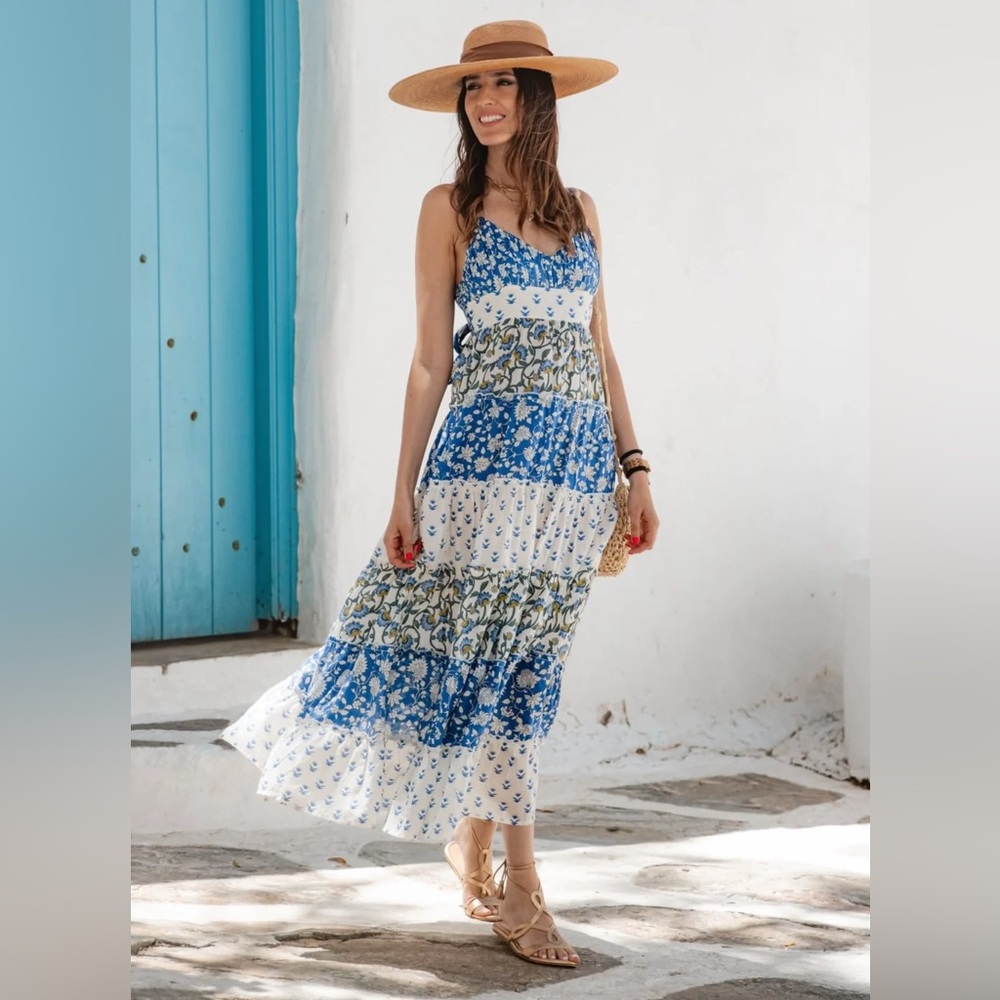 ZARA PATCHWORK PRINT PANEL DRESS MEDIUM EUC - image 9